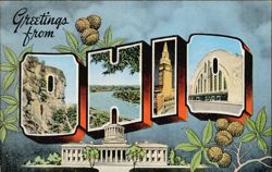Greetings from OHIO Large Letter Postcard