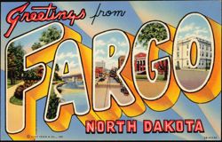 Greetings from Fargo Large Letter Postcard