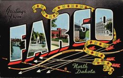 Greetings from Fargo Large Letter Postcard
