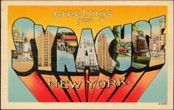 Greetings from Syracuse Large Letter Postcard