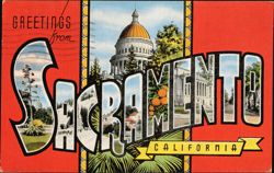 Greetings from Sacramento Large Letter Postcard