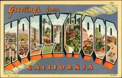 Greetings from Hollywood California Postcard