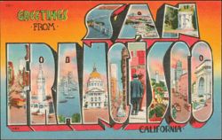 Greetings From San Francisco Large Letter Postcard