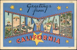 Greetings from Hollywood Large Letter Postcard