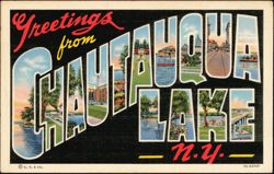 Greetings from Chautauqua Lake Postcard