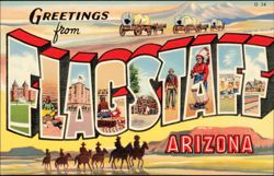 Greetings from Flagstaff Arizona Large Letter Postcard
