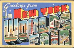 Greetings from New York World's Fair Large Letter Postcard