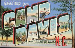 Greetings from Camp Davis Postcard