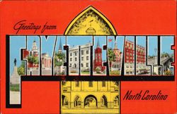 Greetings from Fayetteville, North Carolina Large Letter Postcard