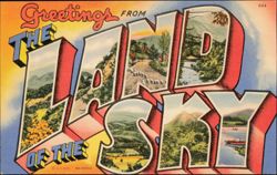 Greetings from The Land of the Sky Postcard