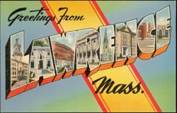 Greetings From Lawrence Large Letter Postcard