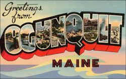 Greetings from Ogunquit Large Letter Postcard
