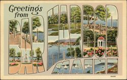Greetings from Bar Harbor Maine Large Letter Postcard