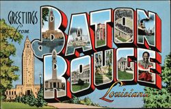 Greetings from Baton Rouge Large Letter Postcard