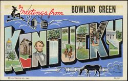 Greetings from Kentucky Large Letter, Bowling Green Postcard