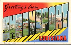 Greetings from Shreveport Large Letter Postcard