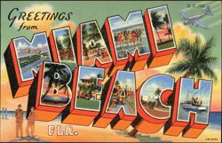 Greetings from Miami Beach Postcard