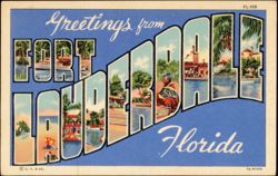 Greetings from Fort Lauderdale Large Letter Postcard