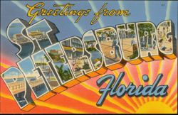 Greetings from St. Petersburg Large Letter Postcard