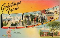 Greetings From Delaware Large Letter Postcard