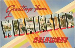 Greetings From Wilmington Large Letter Postcard