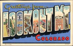 Greetings from Lookout Mt. Large Letter Postcard