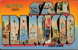 Greetings From San Francisco Large Letter Postcard