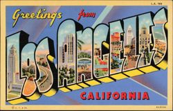 Greetings from Los Angeles Large Letter Postcard