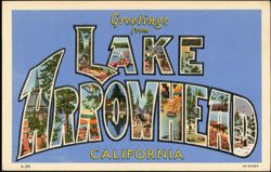Greetings from Lake Arrowhead Large Letter Postcard