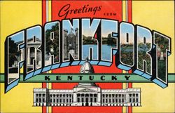 Greetings from Frankfort, Kentucky Large Letter Postcard