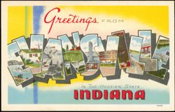 Greetings from Evansville Large Letter Postcard