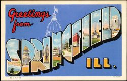 Greetings from Springfield Large Letter Postcard