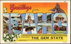 Greetings from Idaho The Gem State Large Letter Postcard