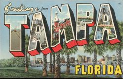 Greetings from Tampa Large Letter Postcard