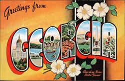 Greetings from Georgia Large Letter Postcard