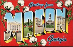 Greetings from Macon, Georgia Large Letter Postcard