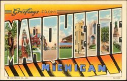 Greetings From Marquette Large Letter Postcard