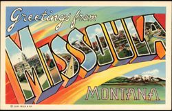 Greetings from Missoula Large Letter Postcard