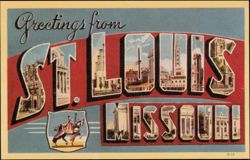 Greetings from St. Louis Large Letter Postcard
