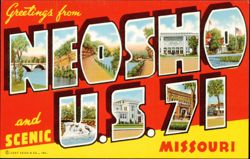 Greetings from Neosho U.S. 71 Postcard