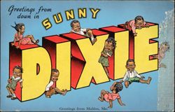 Greetings from Sunny Dixie Postcard