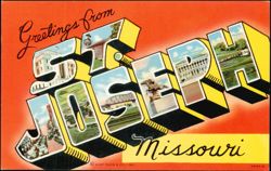 Greetings from St. Joseph Large Letter Postcard