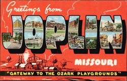 Greetings from Joplin Missouri Large Letter Postcard