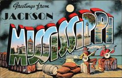 Greetings from Jackson Mississippi Large Letter Postcard