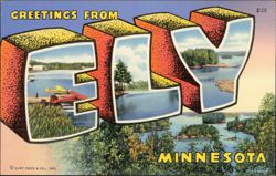 Greetings From Ely Large Letter Postcard