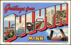 Greetings from Duluth Large Letter Postcard