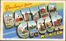 Greetings from Battle Creek Michigan Postcard