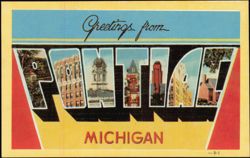 Greetings from Pontiac Postcard