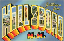 Greetings from Hillsboro Large Letter Scenes Postcard
