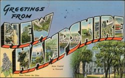 Greetings From New Hampshire Large Letter Postcard